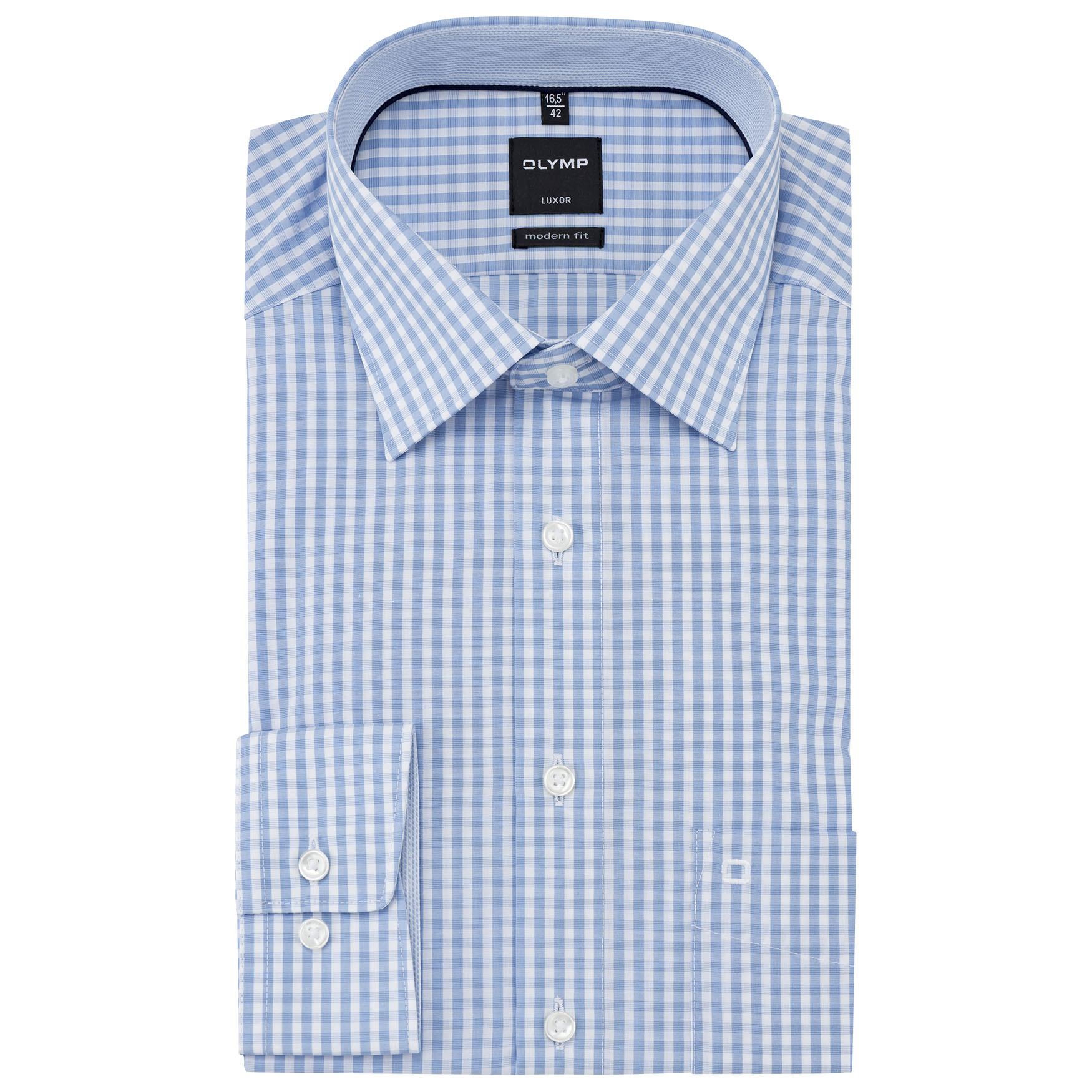Olymp-Modern-Fit-Hemd-in-hellblau-weiß-kariert-mit-Ärmellänge-72-cm-super-lang-in-Kragenweite-40-bis-48