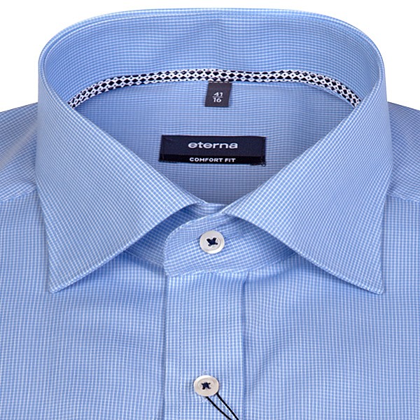 Eterna Kragen Comfort 68 cm Extralang hellblau in Kragenweite 46