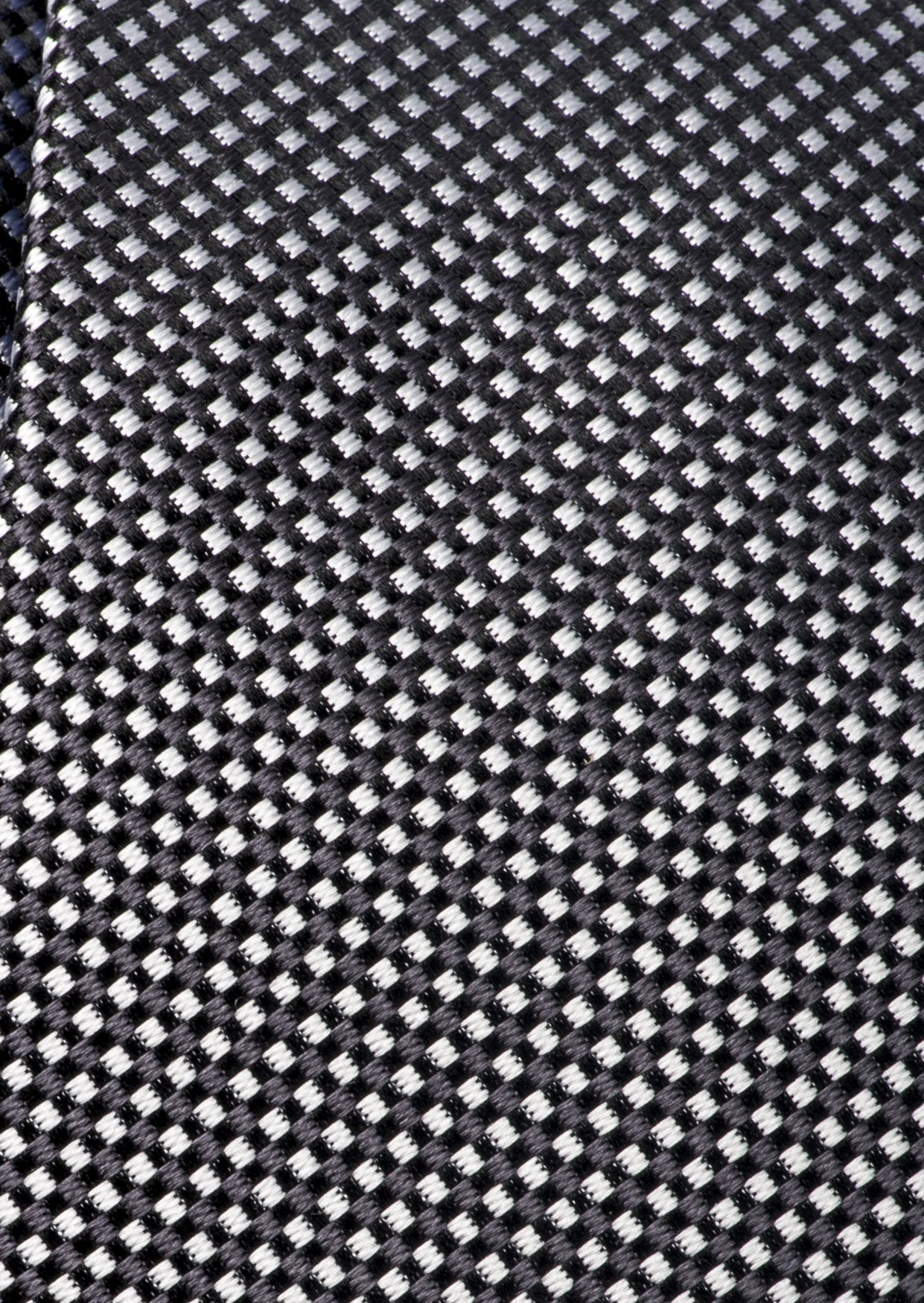 ETERNA Krawatte Mikrokaro schwarz silber
