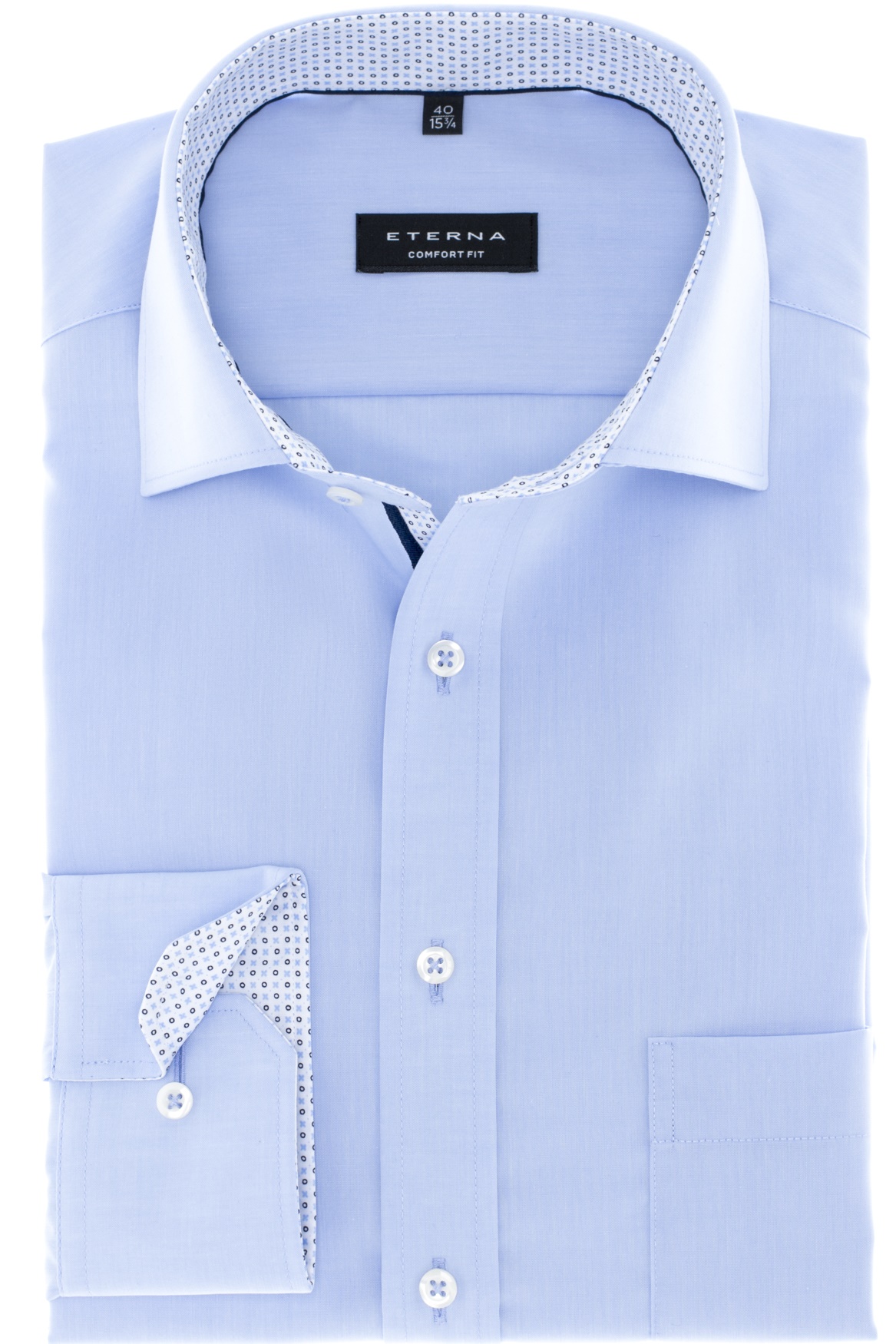 Eterna Herrenhemd in Farbe Hellblau und Kragenweite 47 und 48.