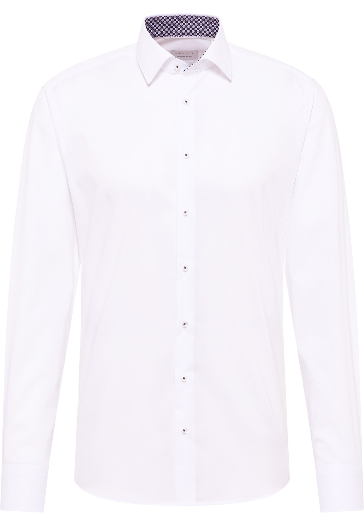 Eterna-Slim-Fit-Hemd-Ansicht-auf-Büste-Farbe-Uni-Weiß-mit-neuer-innovativer-Webtechnologie-Dynamic-Cotton-Artikel-1082-00F141-70