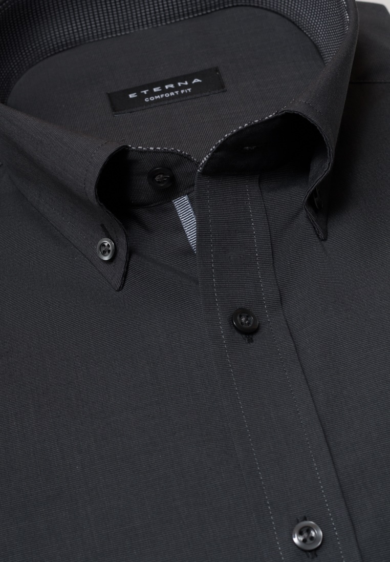 Button-Down-Kragen in anthrazit