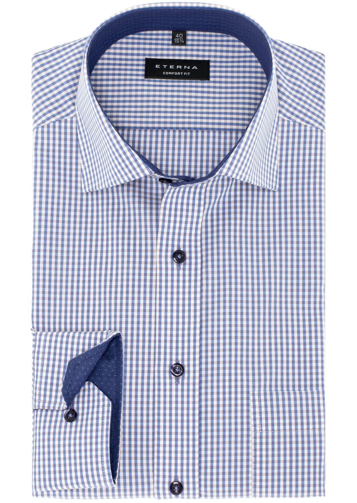 SALE - ETERNA Comfort 68 cm EXTRA LANG blau-grau in Größe 3XL.