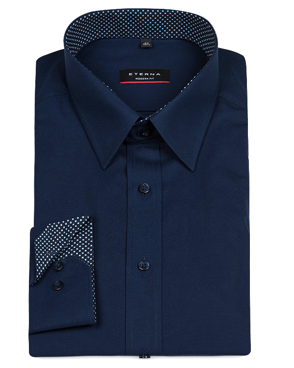 Eterna-Modern-Fit-Hemd-tailliert-uni-dunkelblau-mit-72-cm-Ärmellänge-dass-heißt-Super-Lang-in-Kragenweite-45