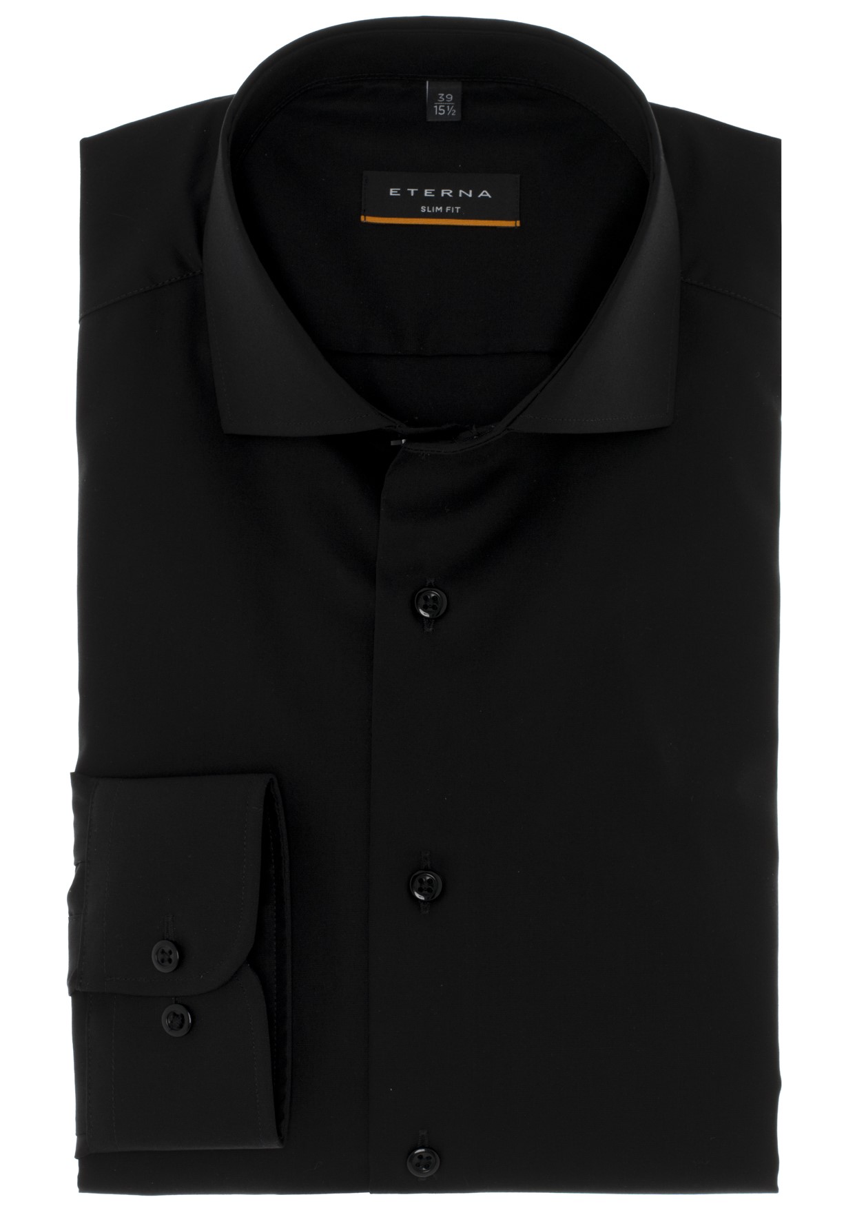 Eterna-Slim-Fit-Hemd-in-der-Farbe-schwarz-mit-72-cm-Ärmellänge
