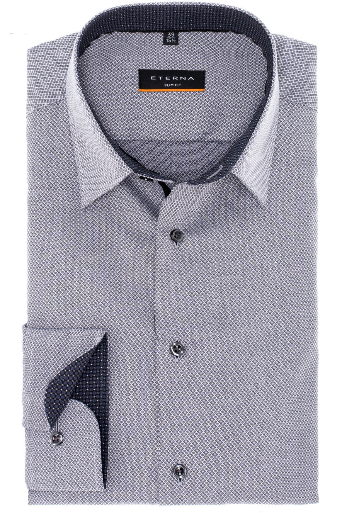 Eterna-Slim-Fit-Hemd-Farbe-Grau-mit-Patch-an-Knopfleiste-Kragen-und-Manschetten