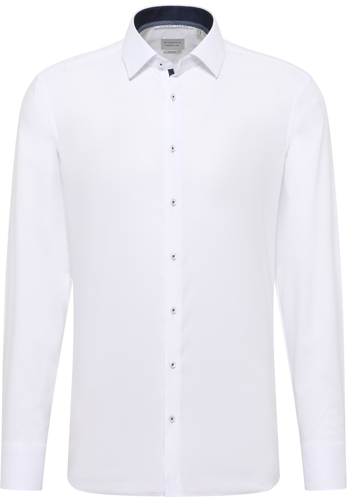 Eterna Slim Fit Hemd in der Farbe weiß mit Ärmellänge 72 cm