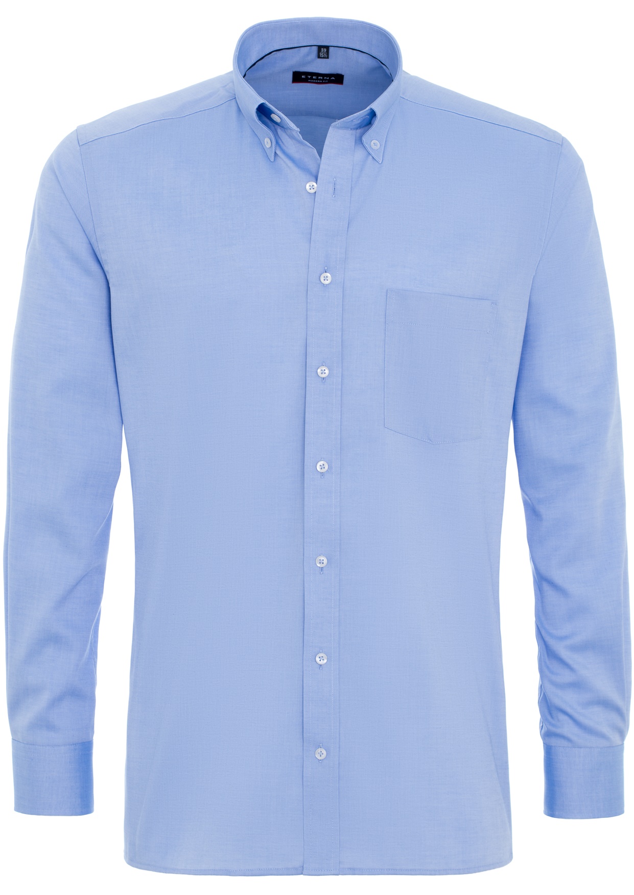 Eterna-Hemd-Modern-Fit-auf-Büste-hellblau-mit-Button-Down-Kragen-und-72-Zentimeter-Ärmellänge