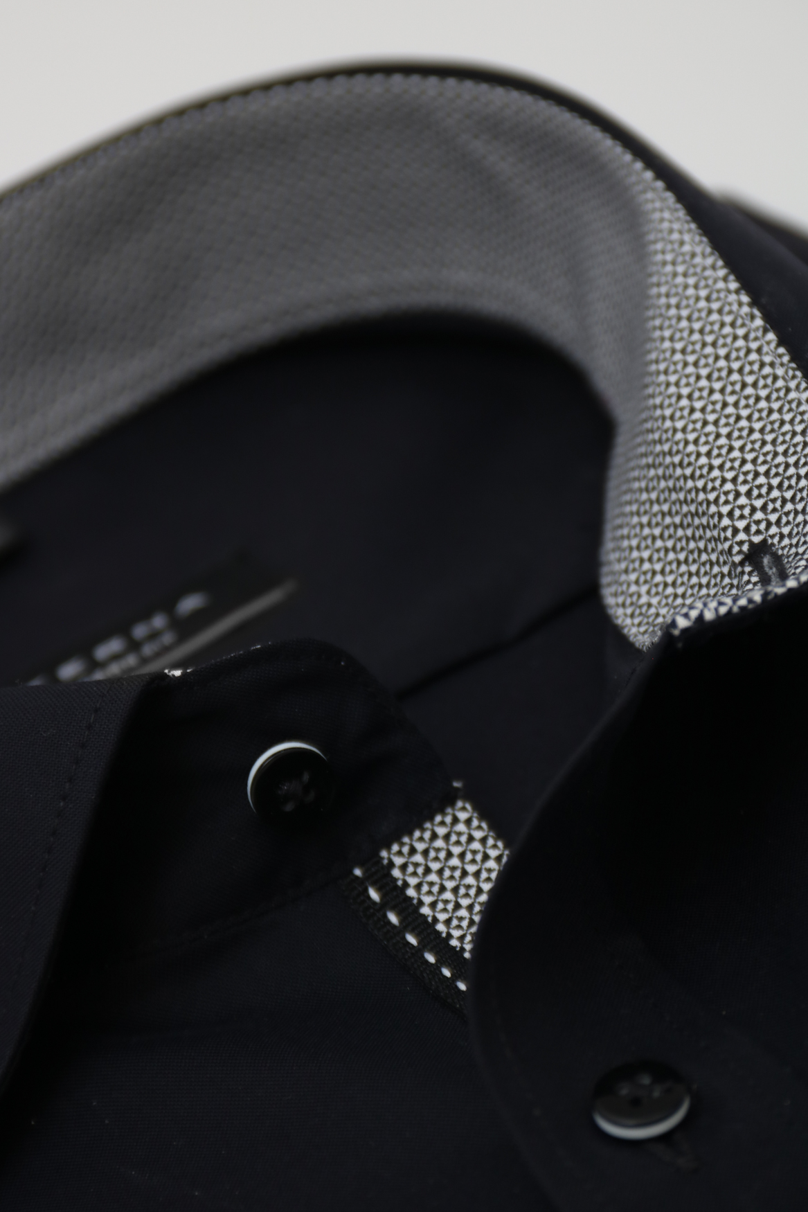 Hemdenkragen von Eterna Comfort Fit in schwarz extra lang in Kragenweite 41.