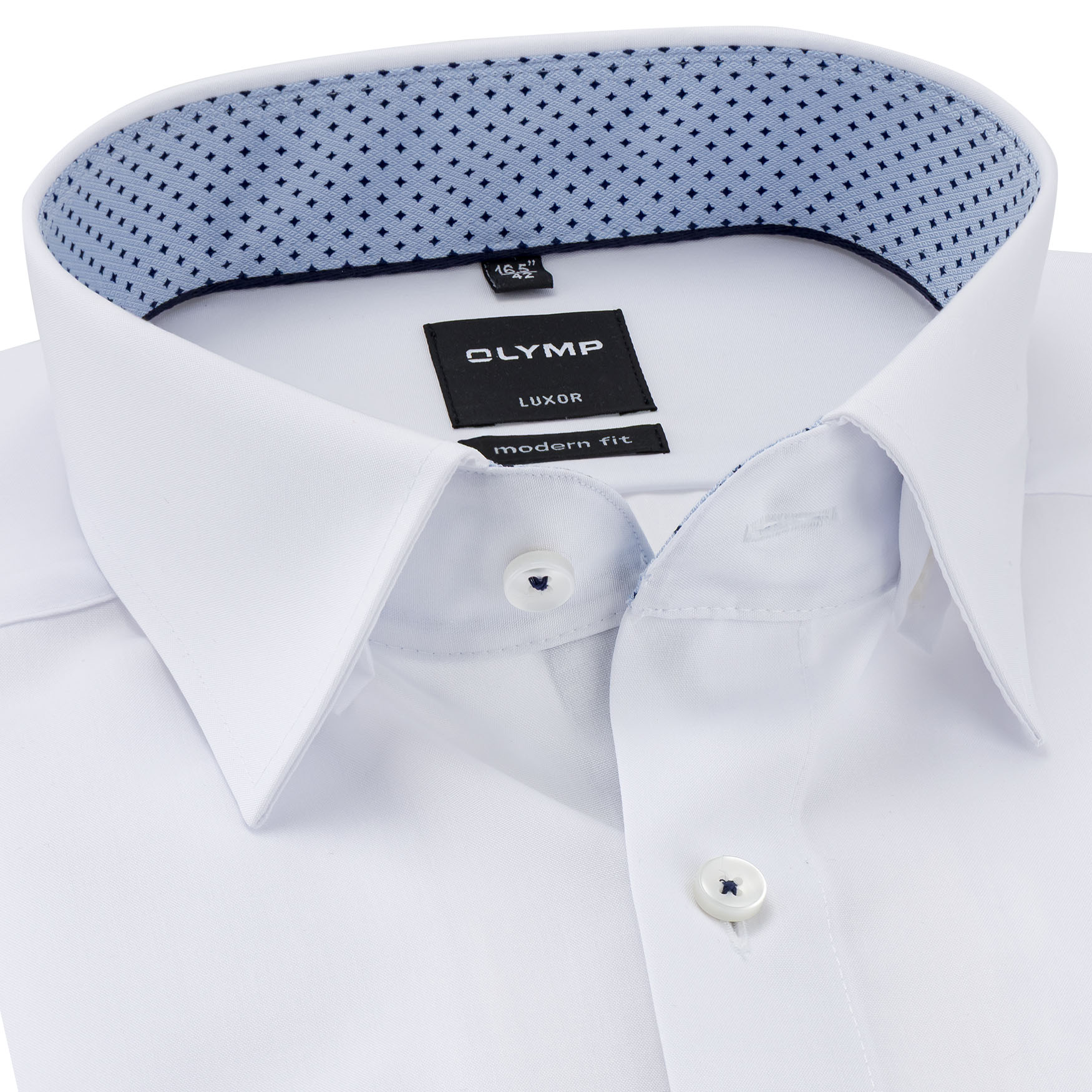 Ein-Olymp-Hemd-mit-Under-Button-Down-Kragen-eines-weißen-Olymp-Hemdes