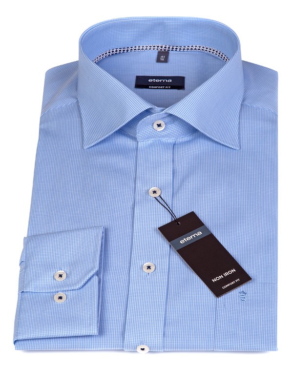 ETERNA Hemd Comfort 68 cm EXTRA LANG hellblau