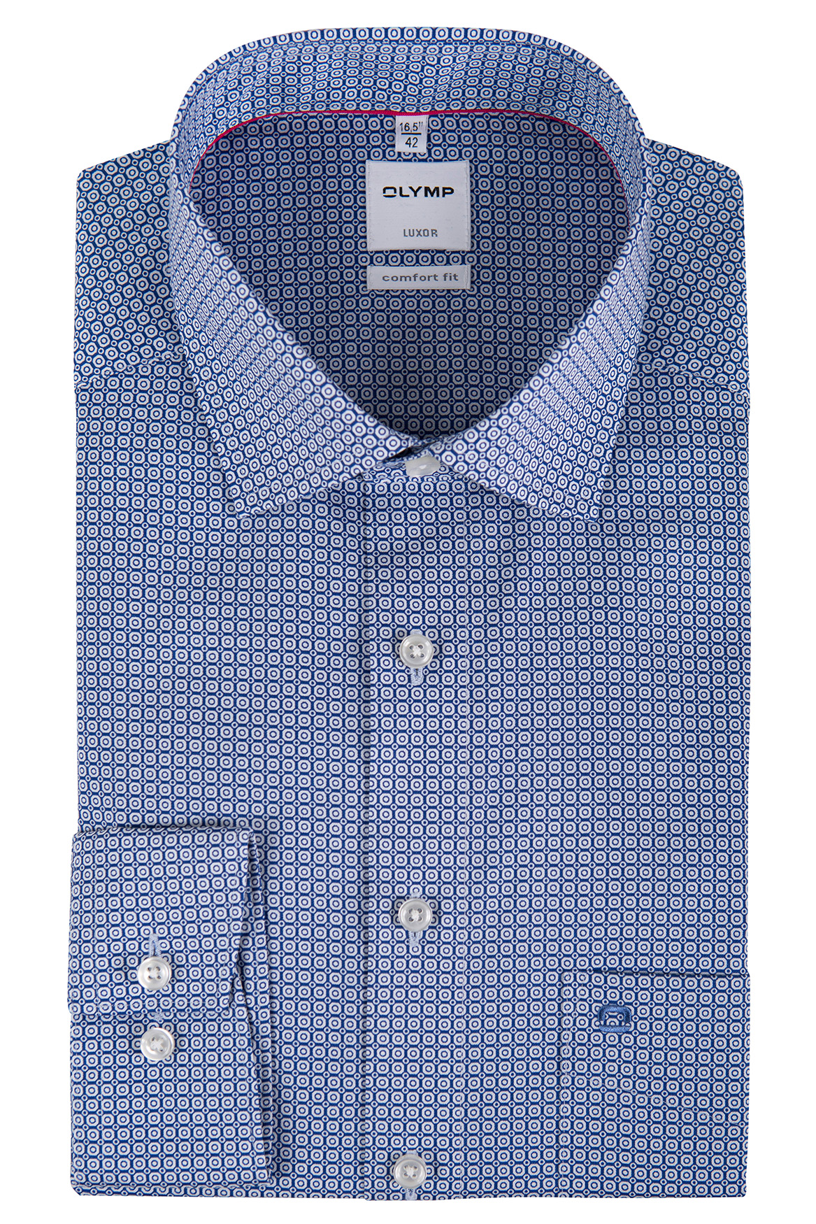 Olymp-Hemd-Comfort-Fit-69-cm-Ärmellänge-in-Farbe-blau-weiß