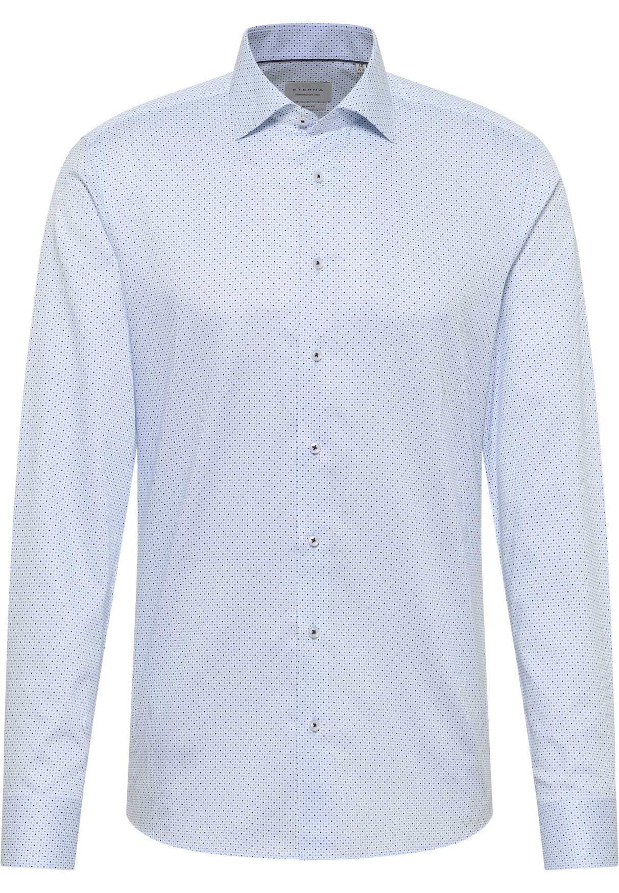 Hollow-Man-Foto-eines-Eterna-Slim-Fit-Hemdes-in-Grundfarbe-weiß-mit-kleinem-Rechteck-Muster-in-hellblau-und-marine-70-cm