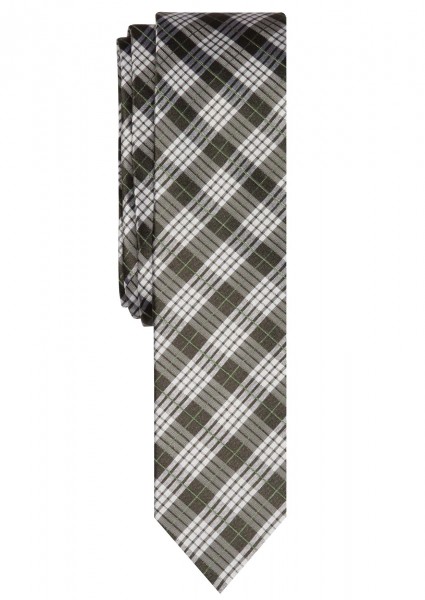 ETERNA Krawatte mit Karomuster grün grau weiß