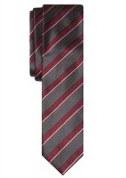 ALTEA Krawatte Extra Lang gestreift grau rot
