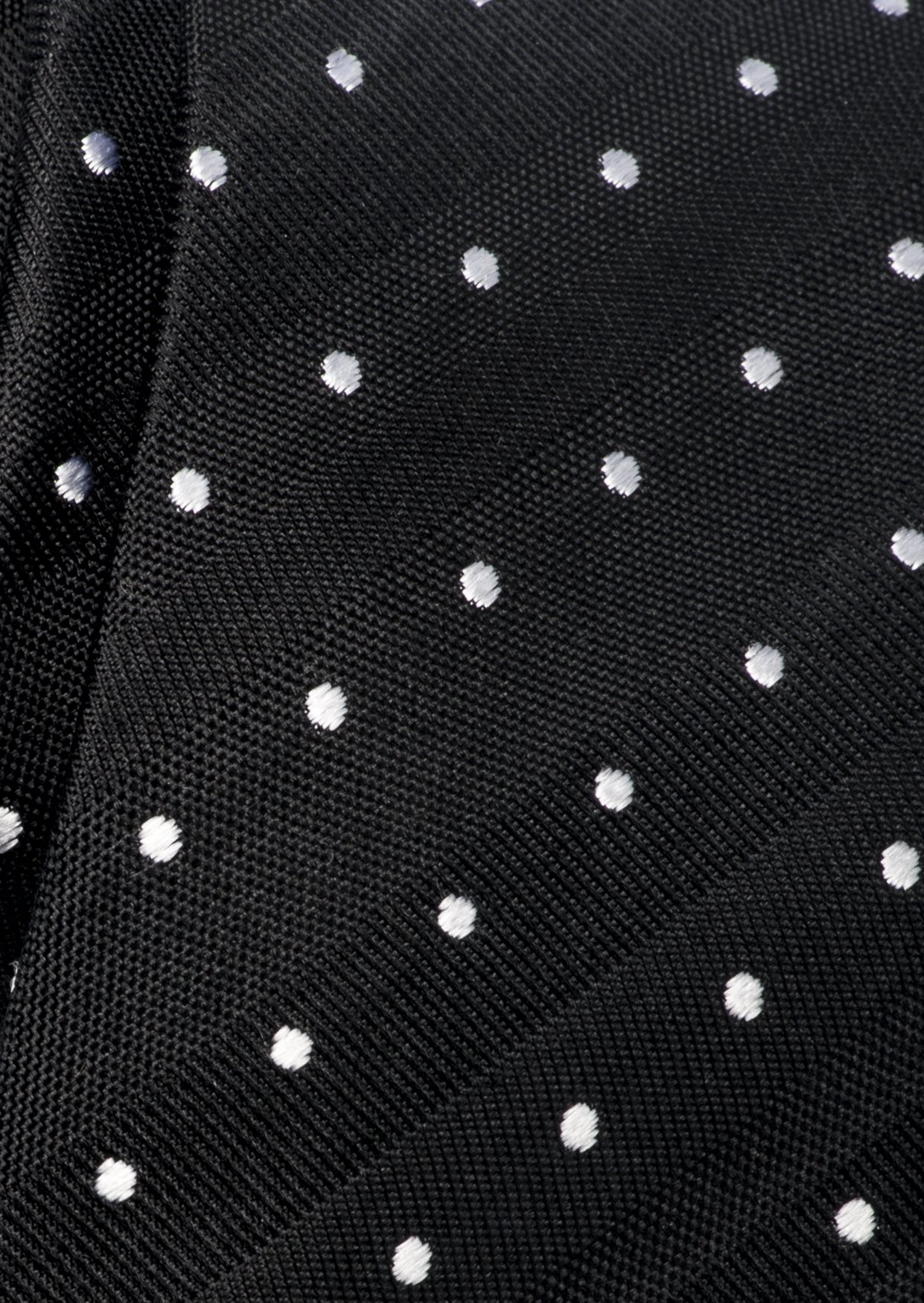 Extra lange Eterna Krawatte schwarz getupft silber weiß | ETERNA und Olymp  Hemden 68 + 72 cm Extra Lang