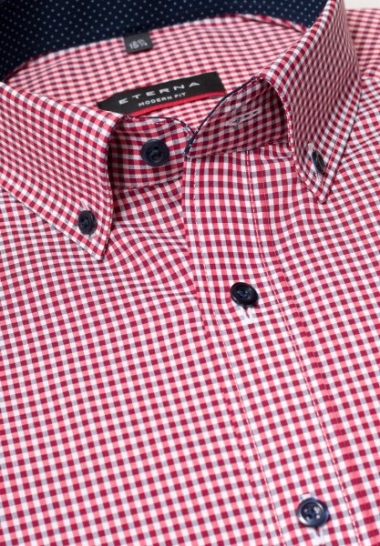 ETERNA Hemd Modern Fit 72 cm Button Down rot