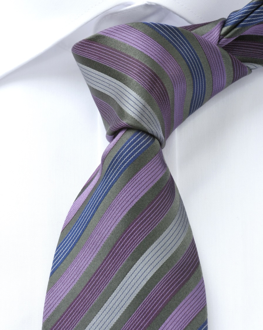 Extralange Eterna Krawatte lila-grau 72 Olymp 68 Extra ETERNA Hemden cm Lang | und + gestreift