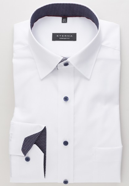 Eterna Comfort Fit Hemd 68cm Extra lang weiß