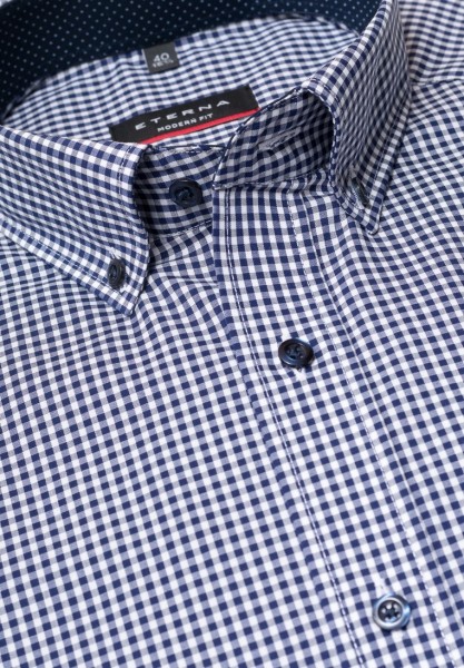 ETERNA Hemd Modern Fit 72 cm Karo Button-Down