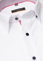 ETERNA Slim Hemd 72 cm Extra lang weiß mit rot
