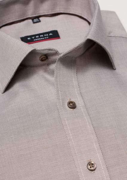 ETERNA Modern Fit Hemd Extra Lang 68 cm camel
