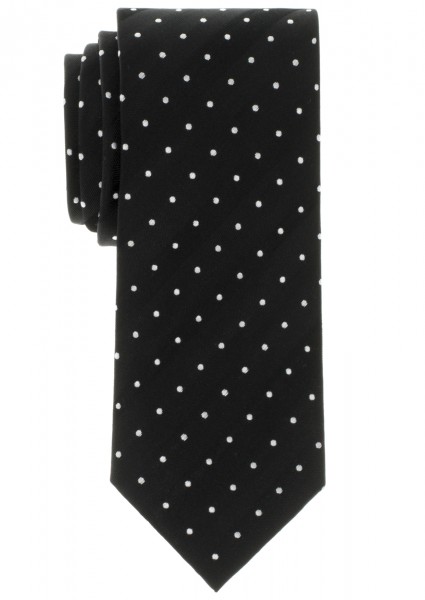 ETERNA Krawatte schwarz mit Tupfen silberweiß